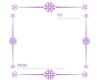 シンプルなメッセージカード：紫色