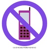 POPな携帯通話禁止標識　pink violet