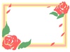 シンプルなバラの飾り枠　薔薇フレーム