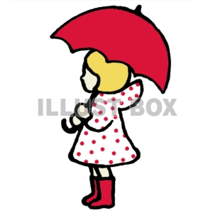 傘をさす少女