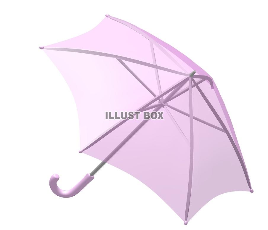 ピンクのビニール傘