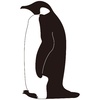 「ペンギン横向き」シルエット