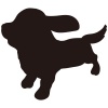 【シルエット】動物シリーズ　犬　ミニチュアダックス
