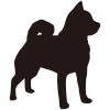 【シルエット】動物シリーズ　犬　柴犬