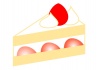苺のショートケーキのイラストカット