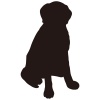 【シルエット】動物シリーズ　犬　ラブラドールレトリバー04