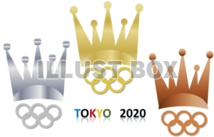 【商業利用不可】オリンピック・三色の王冠と五輪