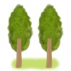 二本の緑の木