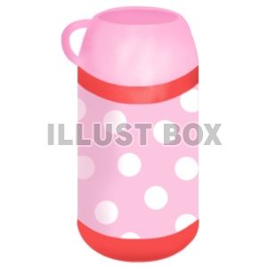 ピンクの水玉水筒