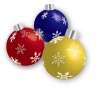 3色のクリスマスボール