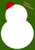 クリスマス・雪だるまの形フレーム素材