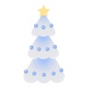 クリスマス　青いクリスマスツリー