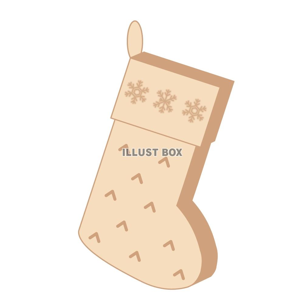 クリスマス　木細工の靴下