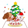 犬と猫とクリスマスケーキ