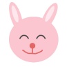 ウサギの顔：笑い
