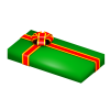 クリスマスのプレゼントボックス・長方形緑