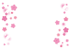 桃色桜のイラスト（フレーム）【透過ＰＮＧ】