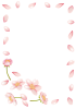 【透過PNGイラスト】　桜と花びらのフレーム01