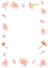 【透過PNGイラスト】　桜と花びらのフレーム03