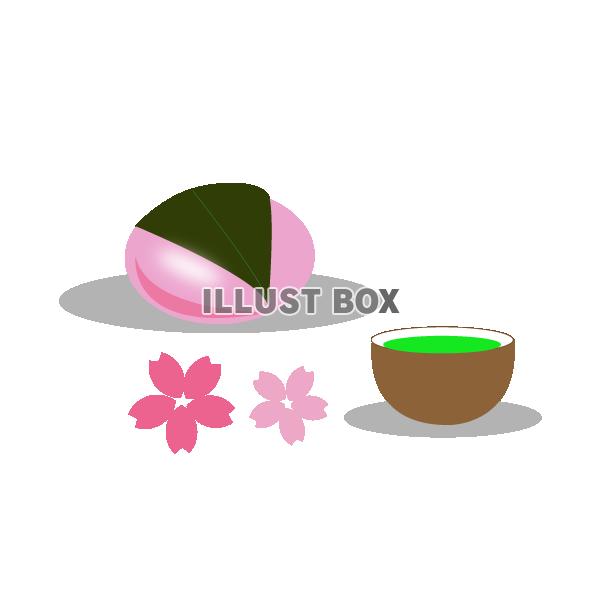 桜餅とお茶