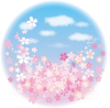 青空の満開桜【透過PNG】