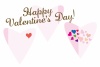 バレンタインのハートの優しいピンクのメッセージカード