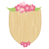 桃の花ワンポイントのラベル7