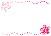 水玉模様の桜 フレーム（ピンク２色） [透過PNG]