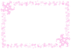 水玉模様の桜フレーム（ピンクと白） [透過PNG]