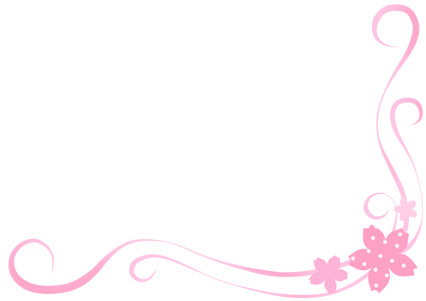 桜のかわいいフレーム【透過ＰＮＧ】