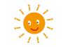 お天気マークに使える太陽のイラスト
