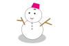 お天気マークに使える可愛い雪だるまのイラスト