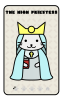 ネコのタロットカード2 女教皇　(透過PNG)
