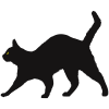 【ハロウィン素材】黒猫　化け猫04