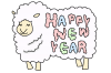 NEW YEAR羊　透過PNG