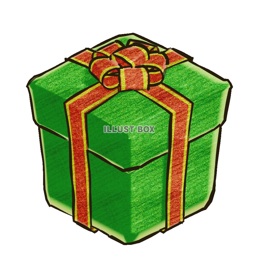 クリスマスのプレゼントボックス・緑Ｂ
