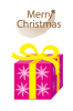 ピンクのクリスマスプレゼントの箱PNG
