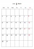 2015年3月縦型カレンダー7