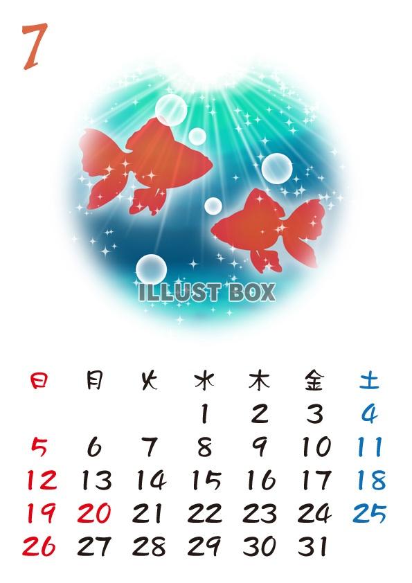 【2015カレンダー】海の中　7月