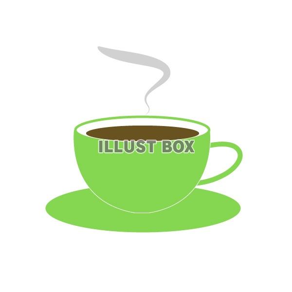 コーヒー入りカップ（緑）