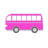 かわいいピンク色のバス