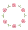 薔薇の円形フレーム