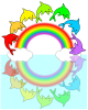 【透過png】虹のかわいいイラスト6