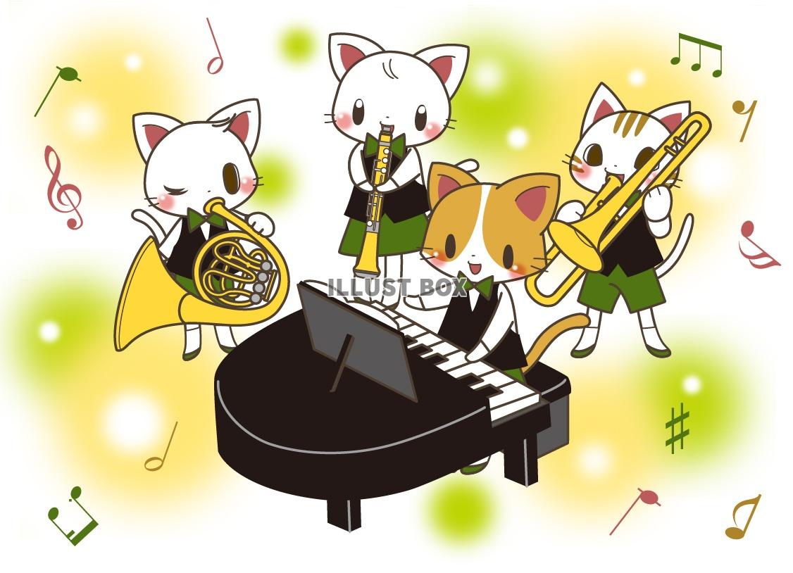 猫さんたちの音楽会（線強調版）