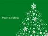 緑色のクリスマスカード