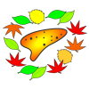 【透過png】オカリナと木の葉・秋のイメージ1