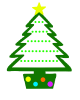 クリスマスツリー型のクリスマスカード　透過png