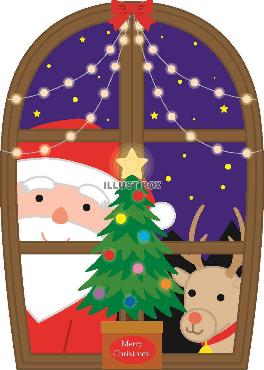 クリスマスの夜の窓