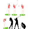 女性ゴルファー1(png・CSeps）