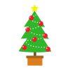 可愛いクリスマスツリー(PNG)１